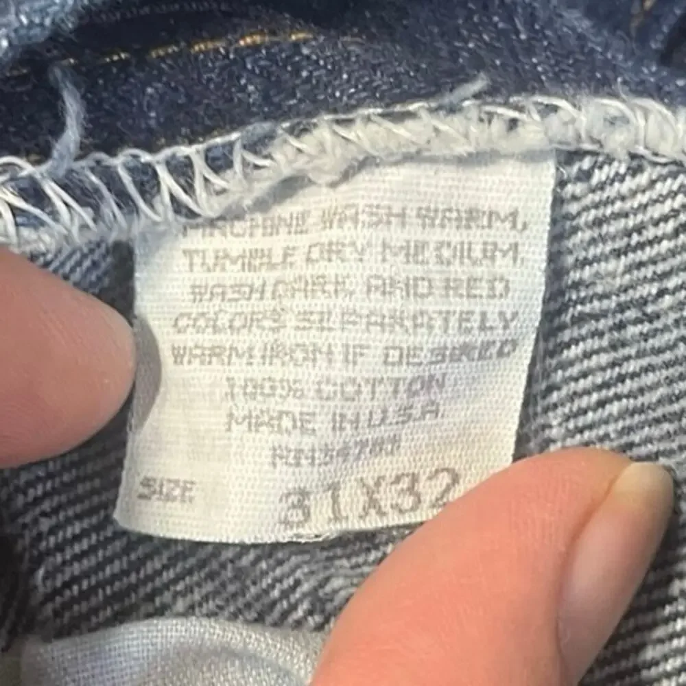 Vintage Lee Riders Jeans Mens 31x32 Blue Denim Made in USA Union Garment Workers - Picture 6 of 9